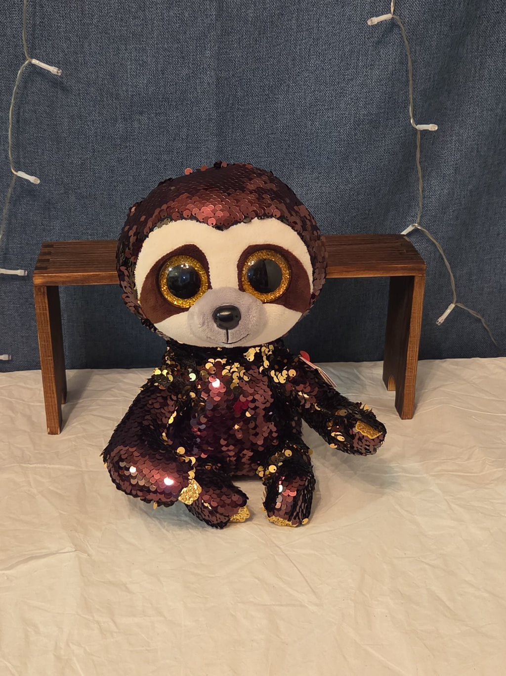 Limited TY Flippables Dangler Sloth 9" Sequin Plush WT