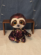 Limited TY Flippables Dangler Sloth 9" Sequin Plush WT