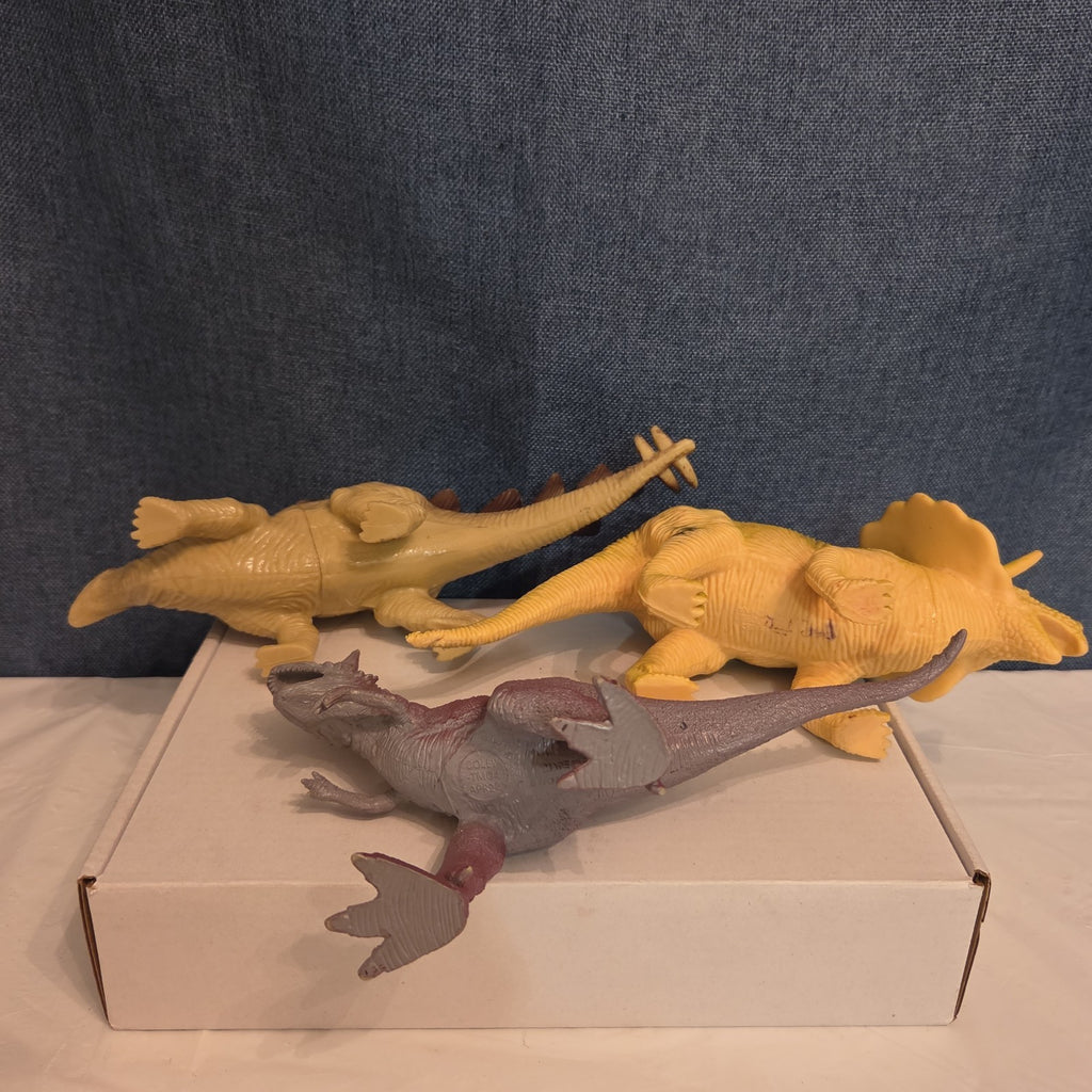 Dinosaur Toy Figures Lot of 6 T-Rex Triceratops Stegosaurus