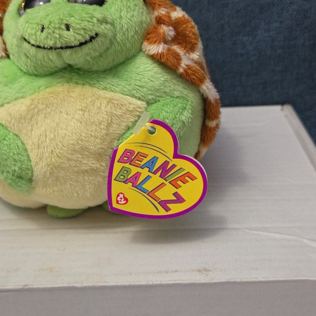 Ty Beanie Ballz Zoom the Turtle Plush Weighted Lands on Feet 2011 Retired MWMT