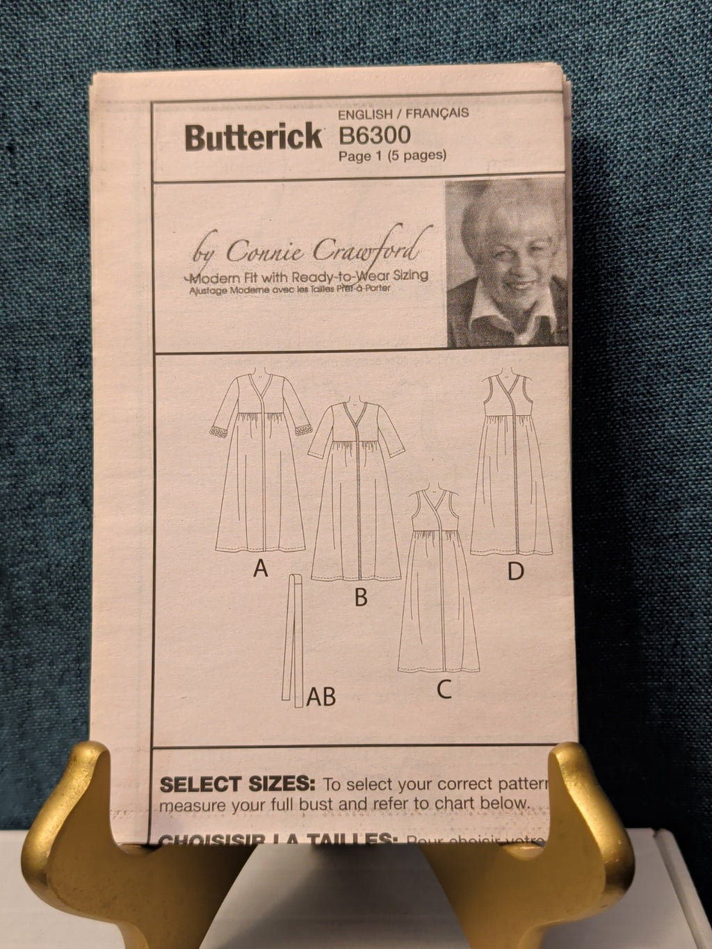 6300 BUTTERICK Connie Crawford - Modern Fit ROBE & NIGHTGOWN - Sz XS to XL