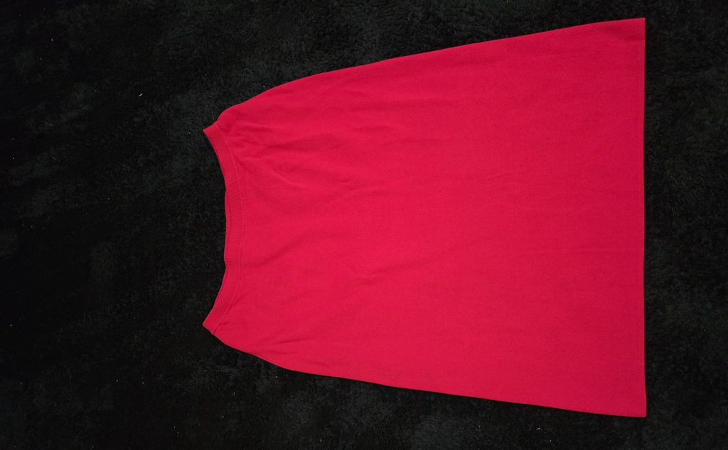 Spenser Jeremy Knit Skirt Set Large L Red Black Faux Wrap Sweater 2 Piece Vtg