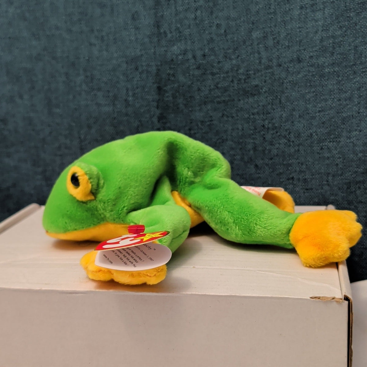 TY Beanie Baby SMOOCHY the Frog 1997 | MWMT Mint Tags | Retired Felt Mouth