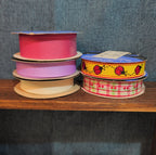 Offray Ribbon Lot 5 Ladybug Cherry Solid Spring Craft Destash