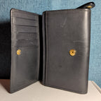 Coach Bedford Bifold Black Leather Wallet Y2K Vintage