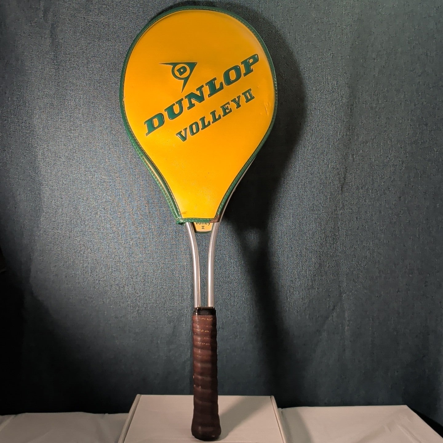 Vintage Dunlop Volley II Aluminum Tennis Racquet 4 5/8 L Made in USA With Cover