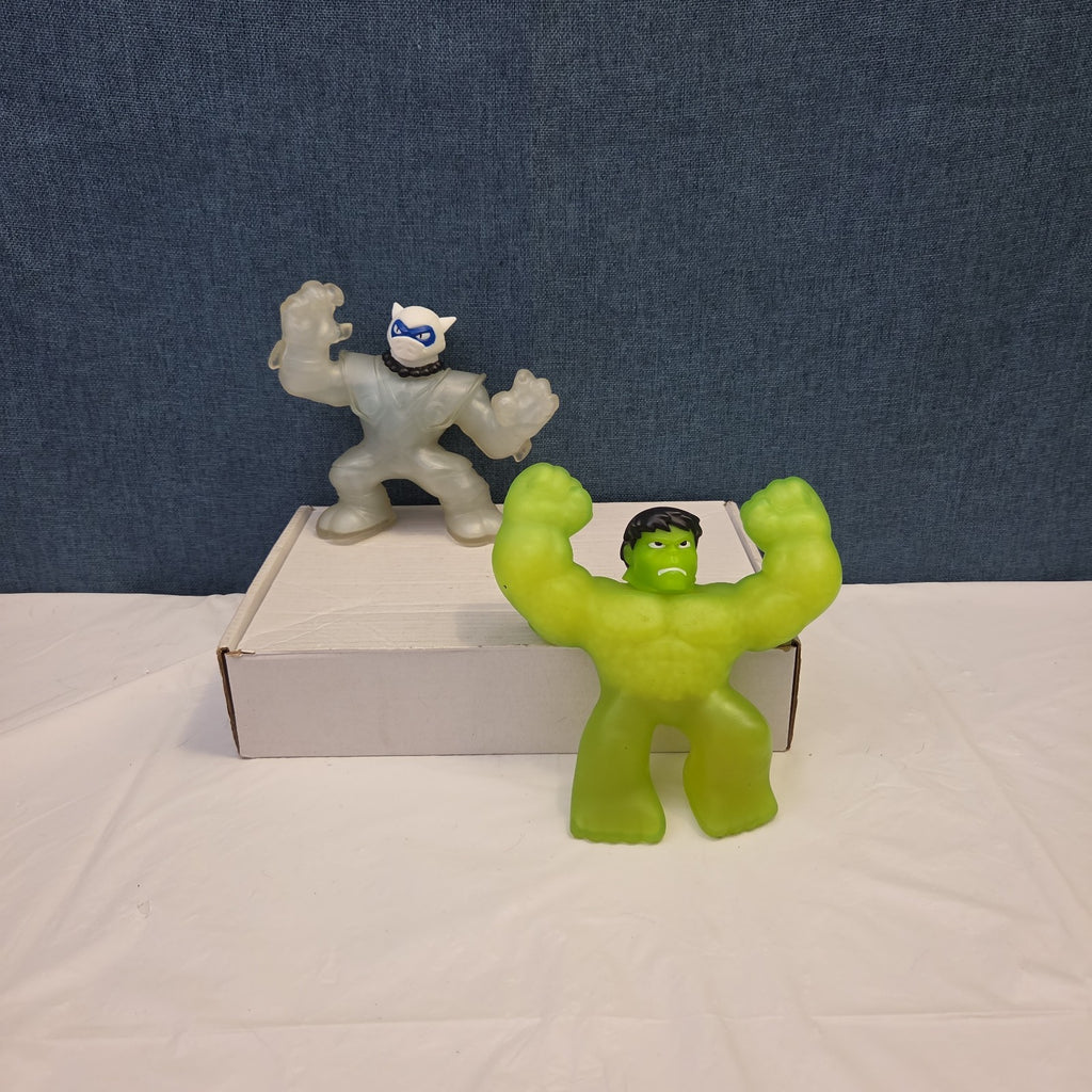 Goo Jit Zu Heroes Marvel Set of 4 Hulk Iron Man Pantaro Blazagon Squishy Toy