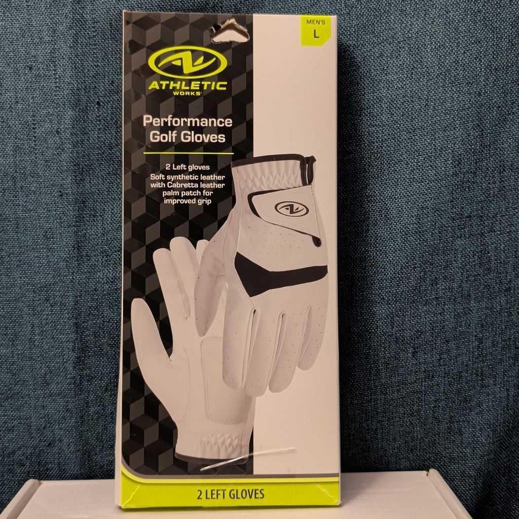 NEW Athletic Works Performance Golf Gloves 2-Pack | Size L | 2 Left Hand Gloves