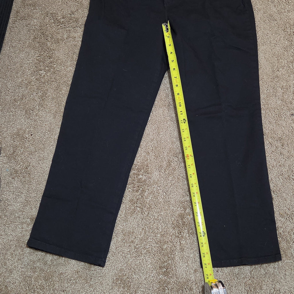 Gloria Vanderbilt Amanda Black Jeans Stretch 14P Short Women Classic
