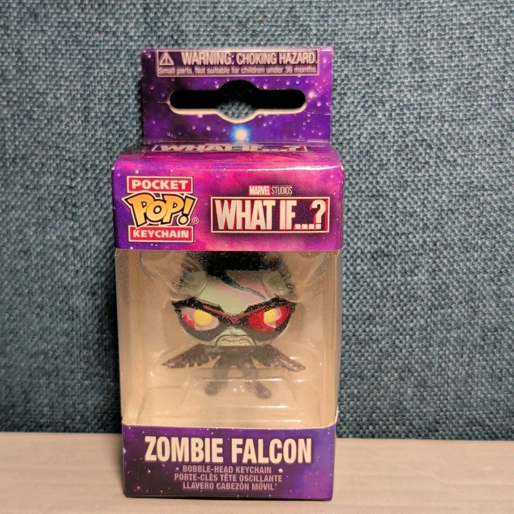 Funko Pocket POP Keychain Zombie Falcon Marvel What If Vaulted in Box