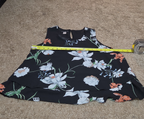 Simply Styled Sears Floral Sleeveless Blouse Tiered Top L