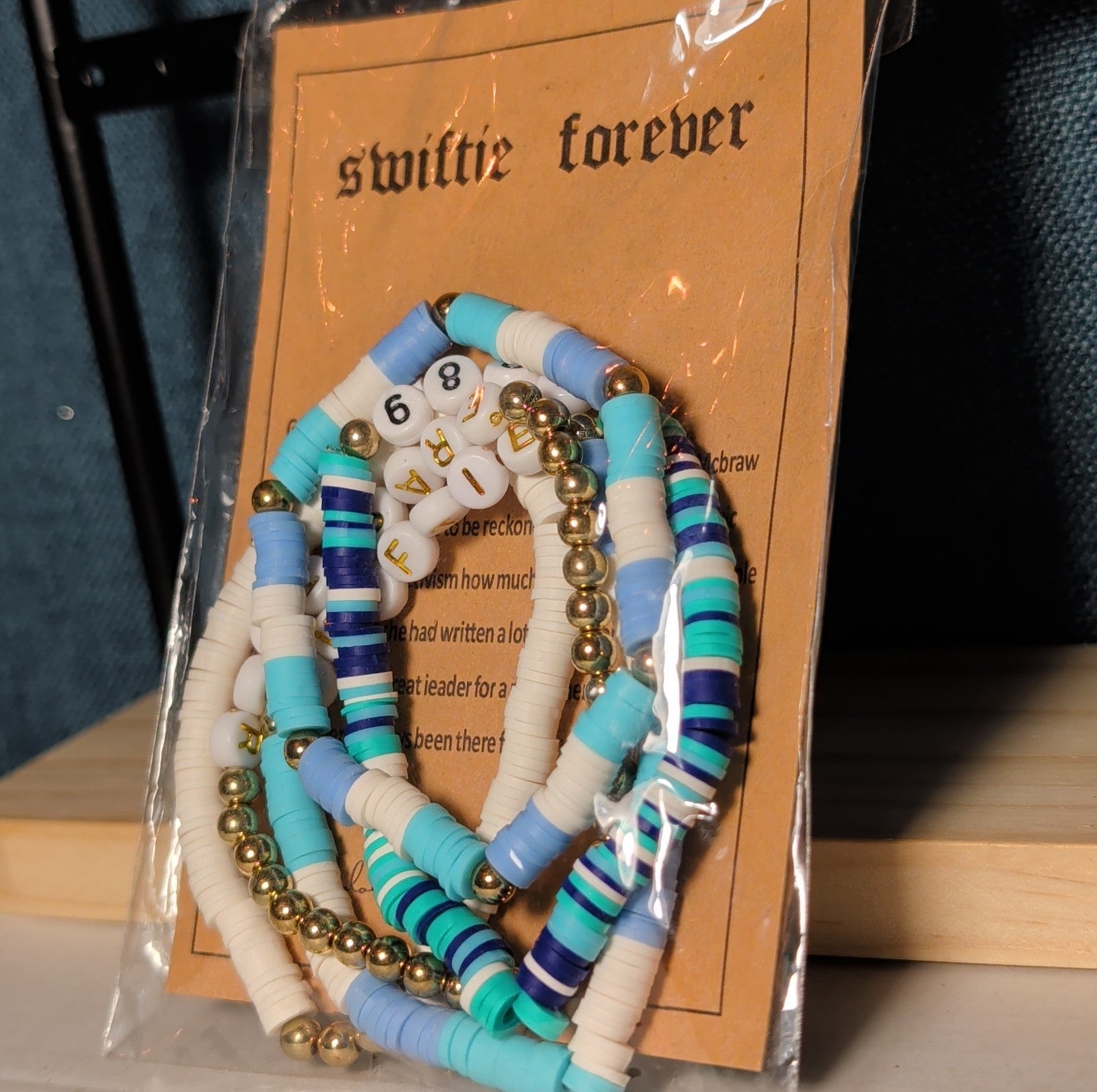 Swiftie Forever 5-Piece Beaded Bracelet Set Eras Tour Y2K NWT