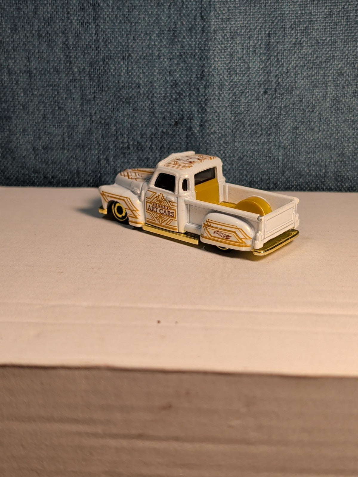 Hot Wheels La Troca | 2021 HW Art Cars White & Gold Lowrider Truck | Loose