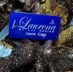 Laurena by LJL Metallic Lace Scarf Wrap Henna Rust Ruffled Boho NWT 63x23