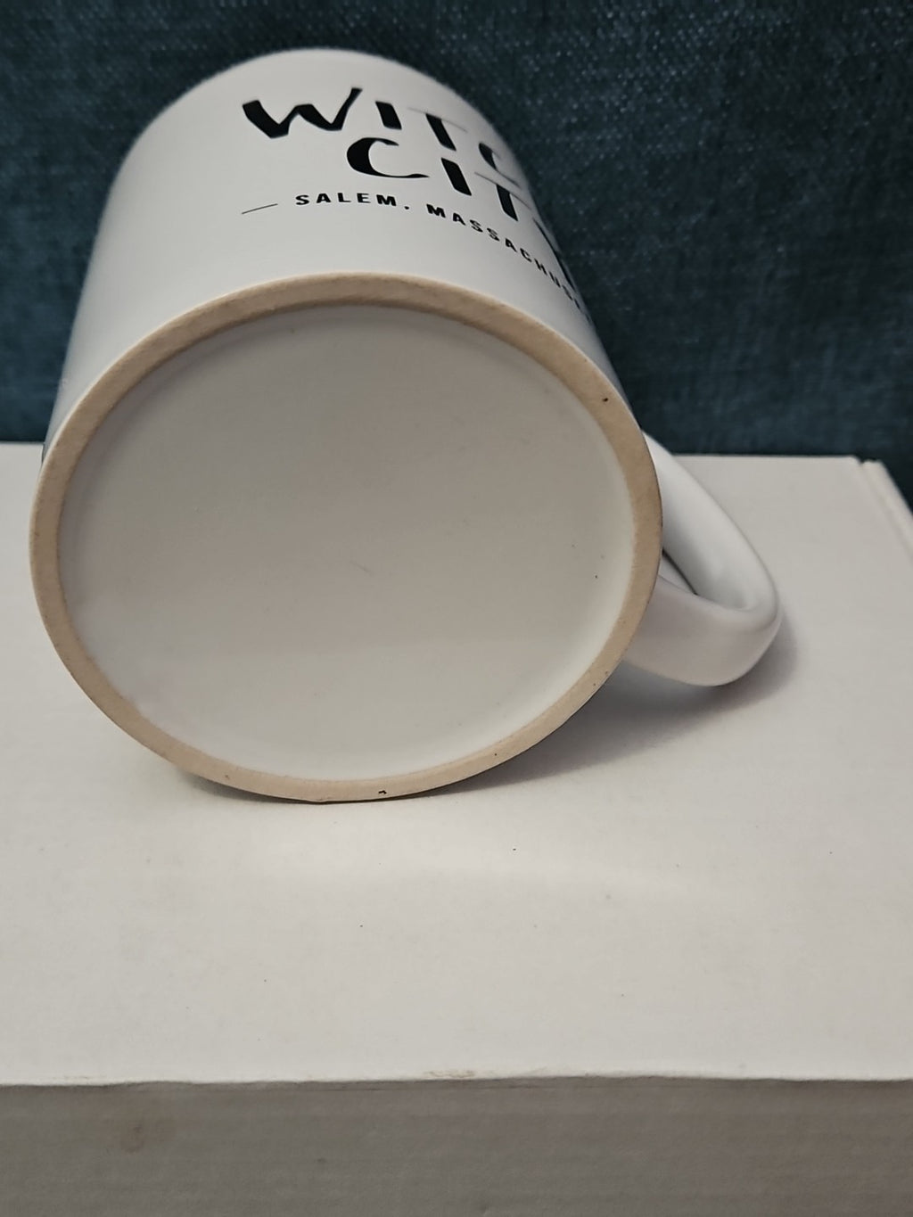 Witch City Salem Massachusetts Coffee Mug | Artistic Souvenir Tea Cup | White