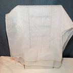 White Chiffon Evening Shawl Wrap Capelet Bridal Pre-Owned 67x21