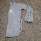 Hatley Girls Reindeer Knit Dress Size 10 Holiday Winter Sparkly Grey