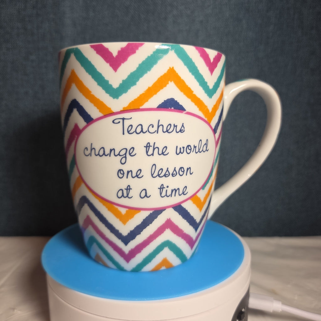 Mud Pie Francesca's Teacher Quote Mug Colorful Chevron 2012