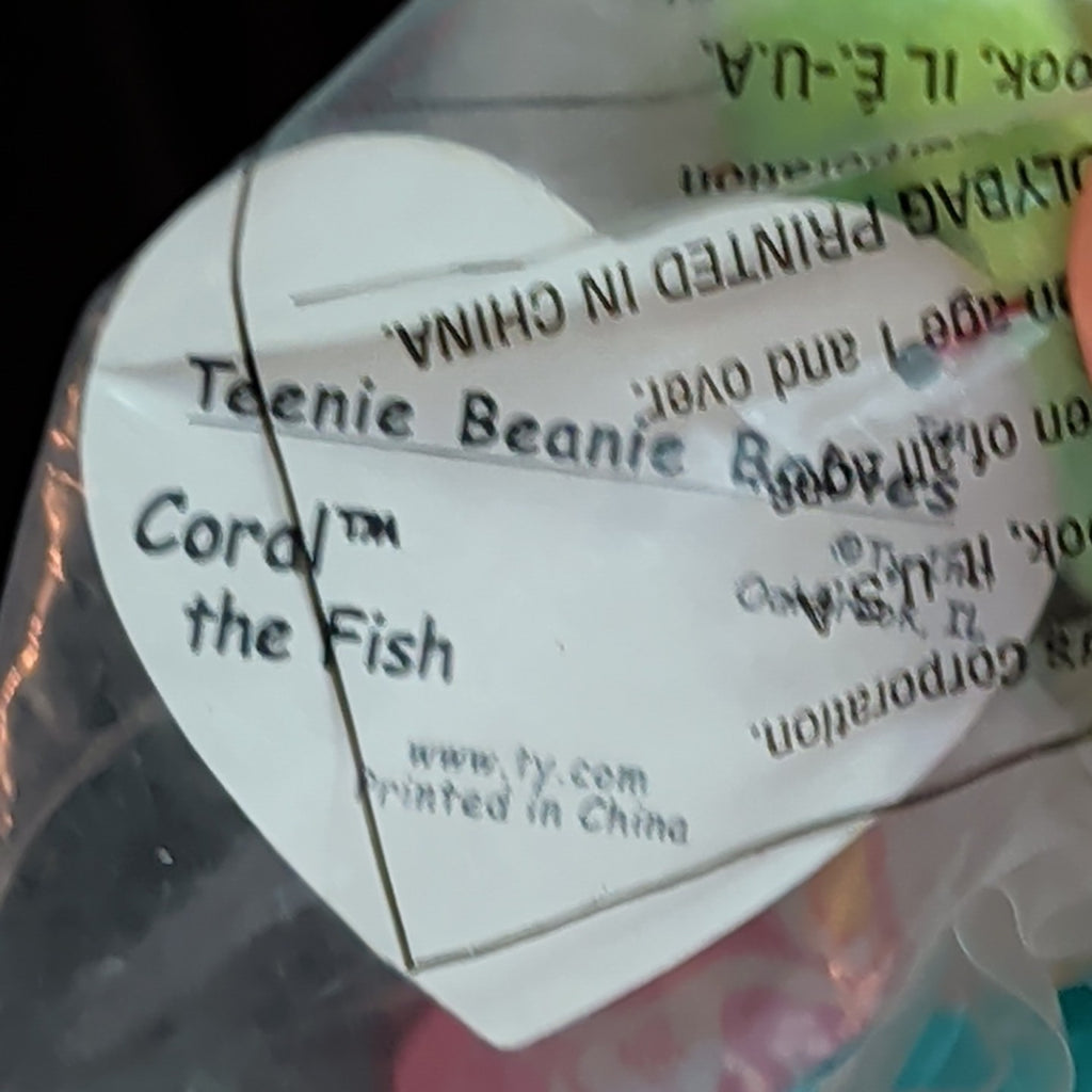 Ty Teenie Beanie Baby Coral the Fish #14 McDonald’s 2000 New In Package Tropical