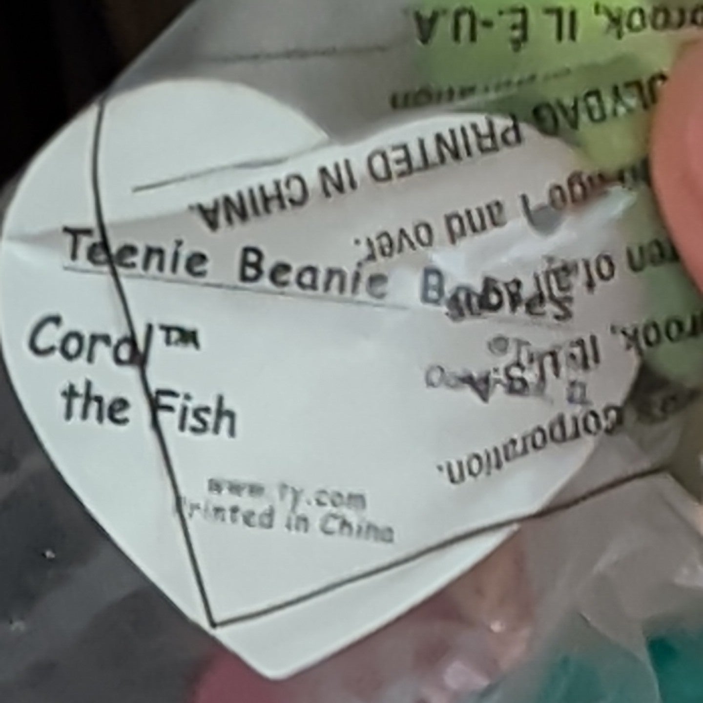 Ty Teenie Beanie Baby Coral the Fish #14 McDonald’s 2000 New In Package Tropical