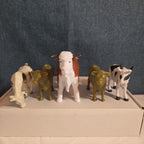 Plastic Animal Figures Toy Lot 24pc Safari Farm Zoo Animals