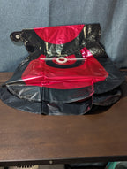 Set of 6 Giant Red Bow Foil Balloons | 34" Red & Black