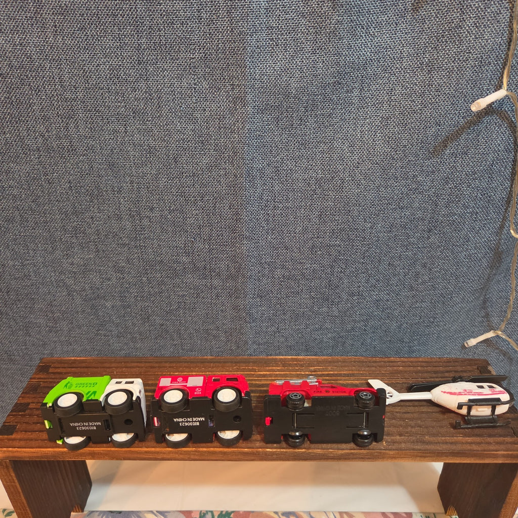 City Rescue Toy Vehicle Lot 4 Fire Truck Copter