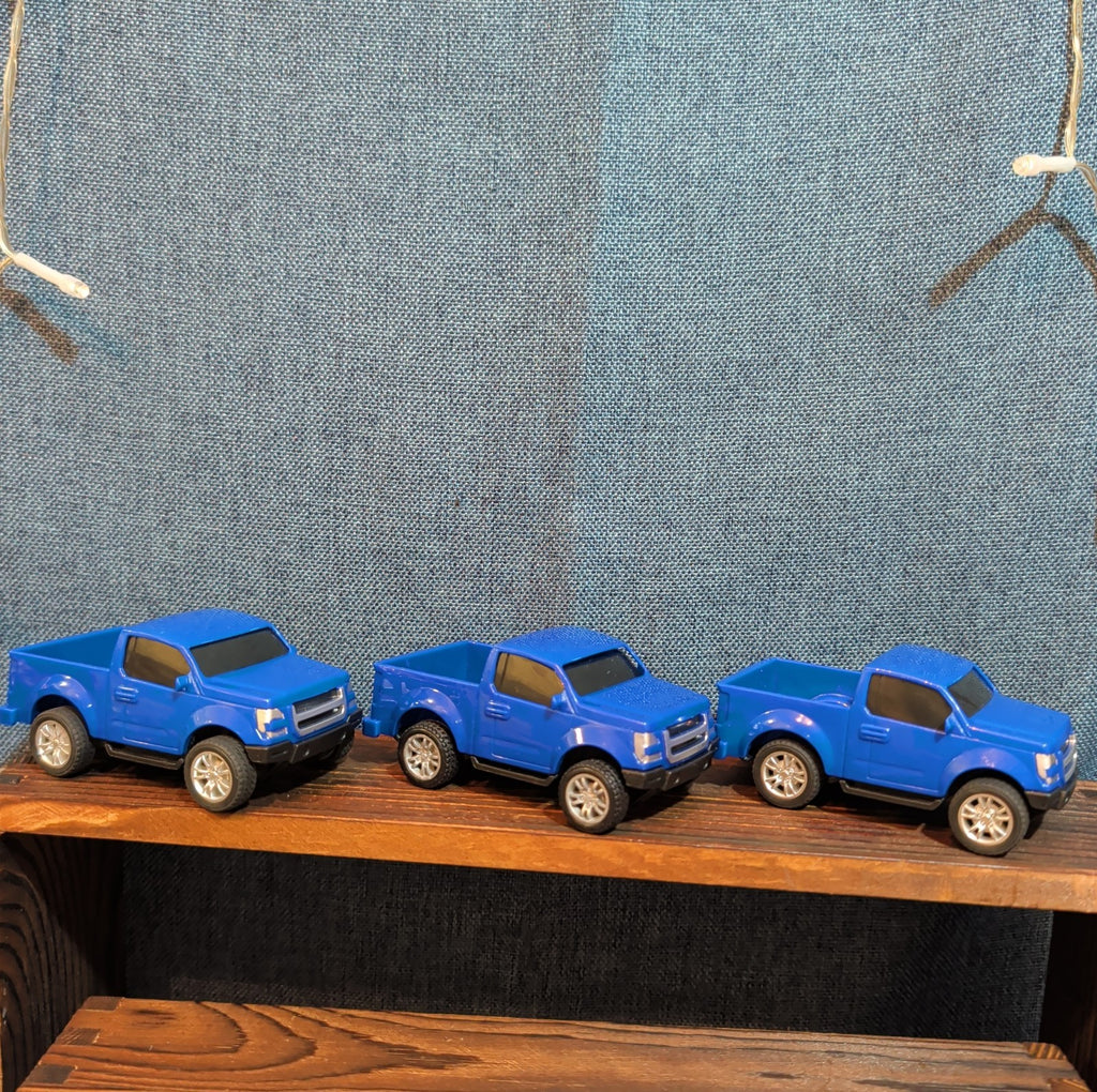 Toy Car Truck Lot 7Pc Plastic Blue Red Yellow