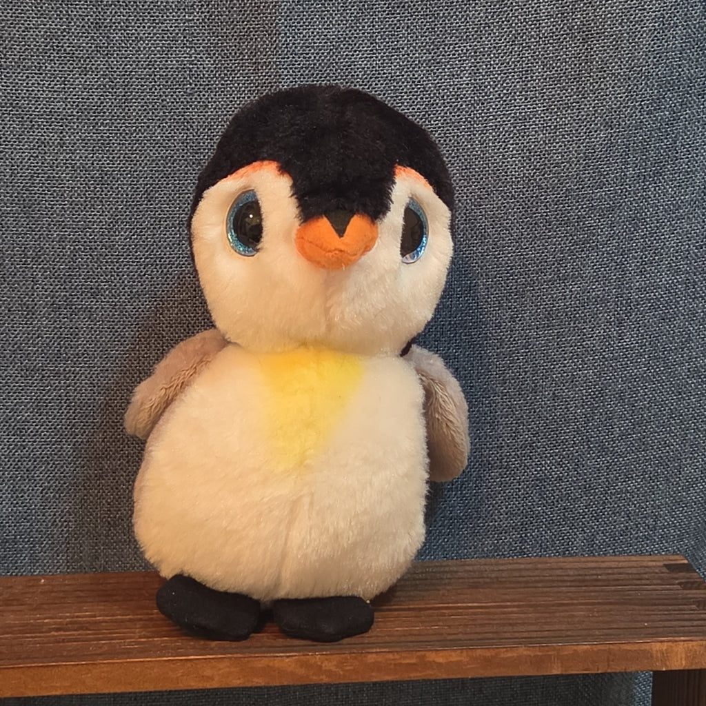 Ty Pongo Penguin Plush Beanie 6" Big Blue Eyes Y2K