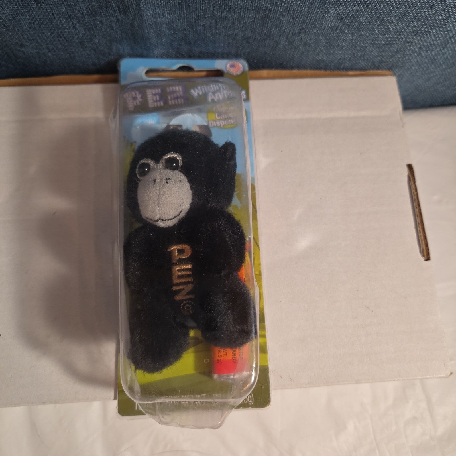 PEZ Wildlife Animals Plush Monkey Chimp Keychain Dispenser 2015