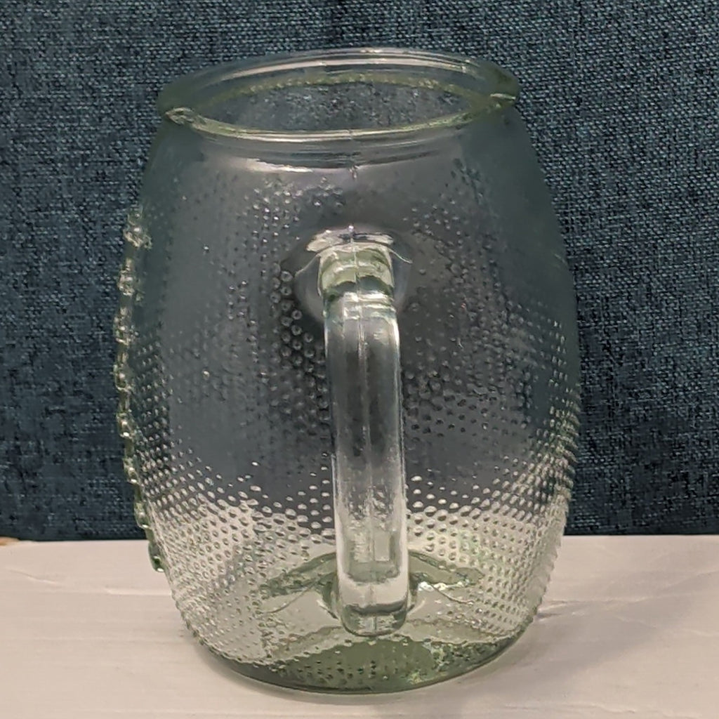 Home Essentials FOOTBALL Glass Mug XL 36 oz Textured Pigskin Beer Stein Gameday