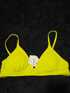 Amazon Essentials Bikini Top M Lime Green UPF 50+ Bralette Swimwear NWT Summer