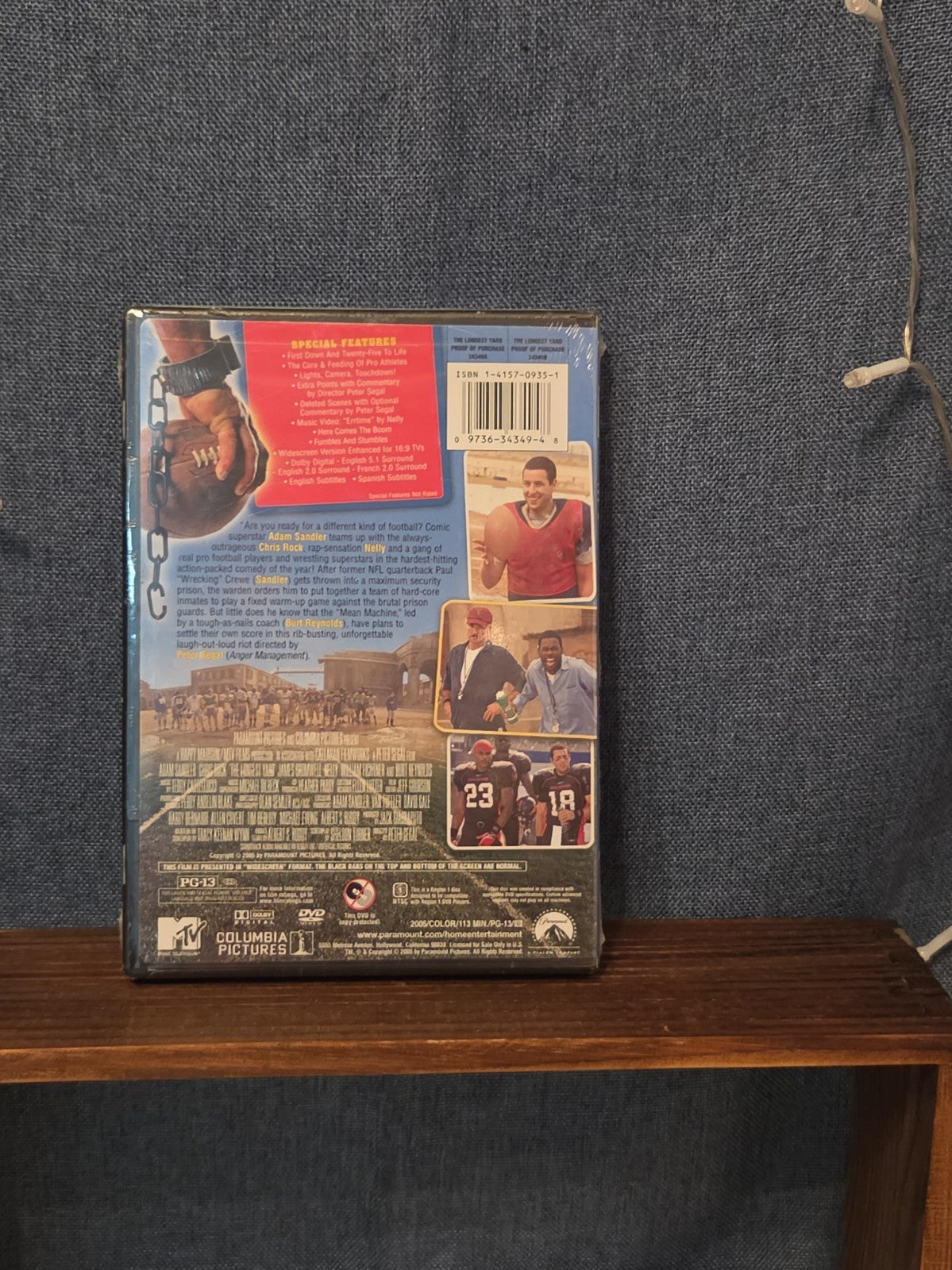 Paramount The Longest Yard DVD Widescreen 2005 Adam Sandler