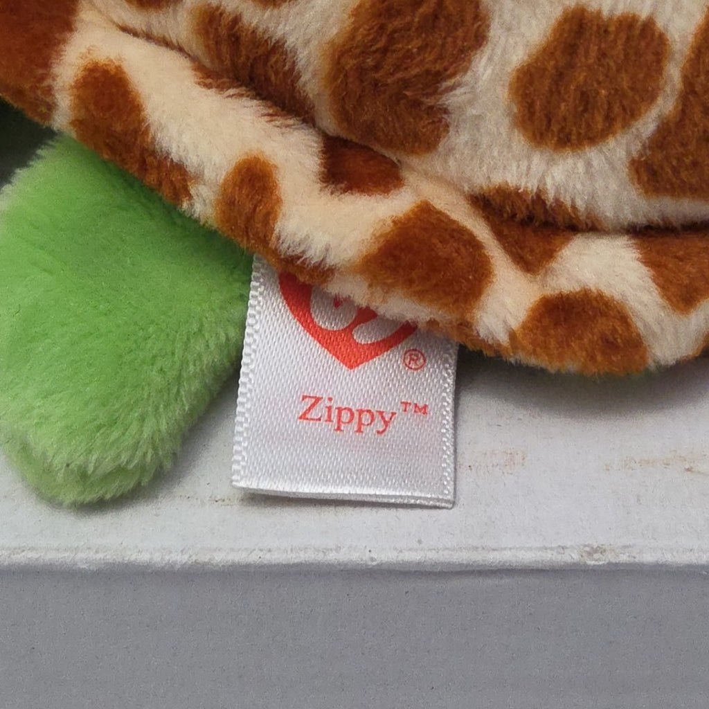 Ty Beanie Boos Zippy Green Turtle 6" Stuffed Animal Toy Gold Glitter Eyes MWMT