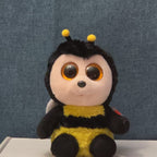 Ty Beanie Boos Buzby the Bee 6" Plush Gold Glitter Eyes Retired 2014 MWMT 36150