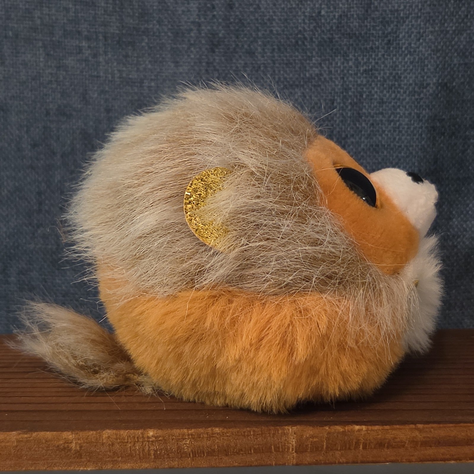 Ty Puffies Beanie Balls Caesar Lion Plush Toy 3" Glitter Eyes with tag Protector