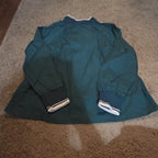 1/4 Zip Pullover Green Jacket Retro Slouchy Size S Casual Windbreaker
