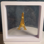 Paris Eiffel Tower Enamel Metal Brooch Vintage Pin