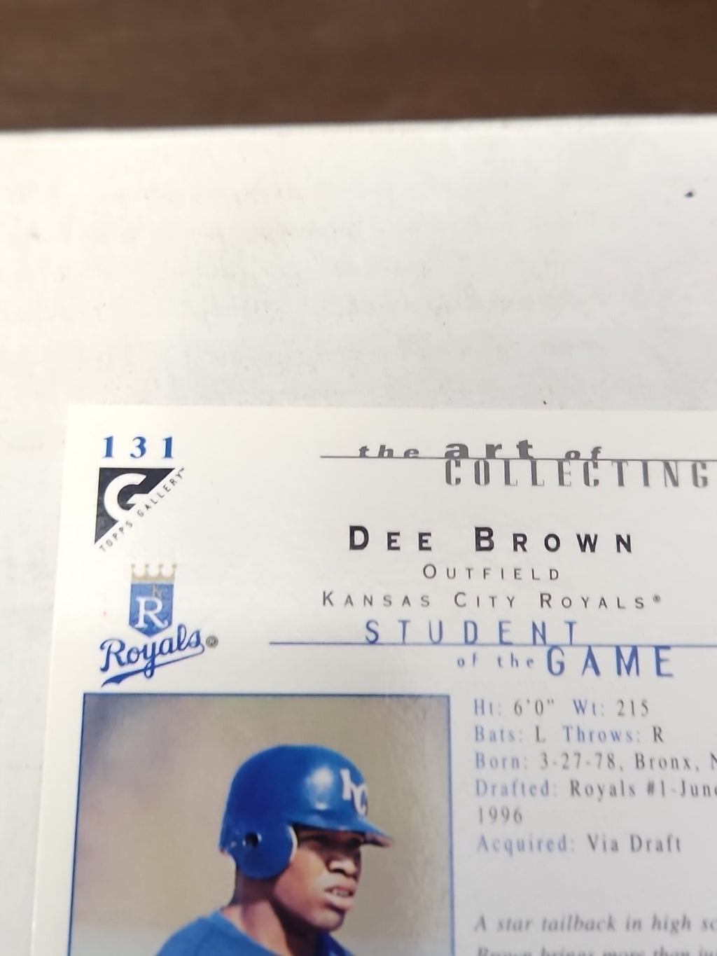 2000 Topps Gallery - Students of the Game Dee Brown #131