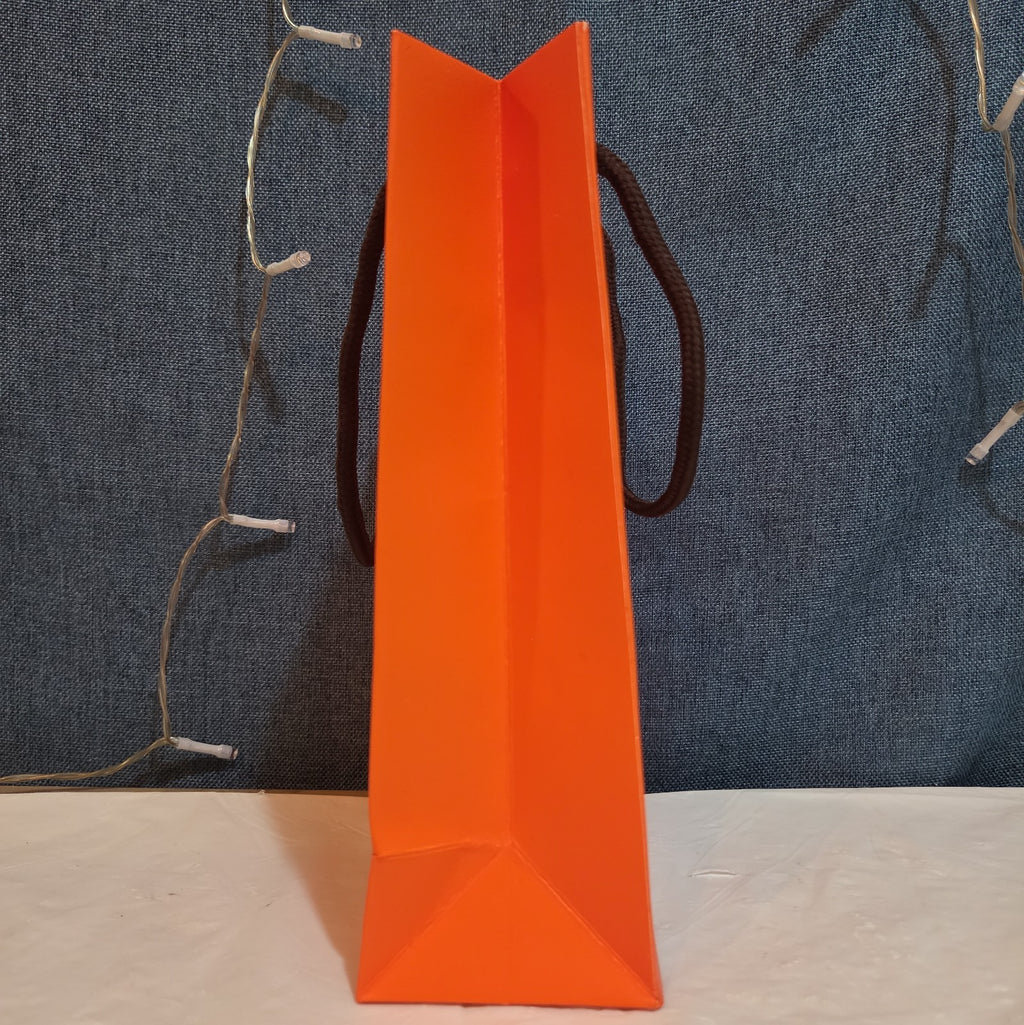 Hermes Small Orange Shopping Bag Authentic Paper Gift Tote Luxury Decor
