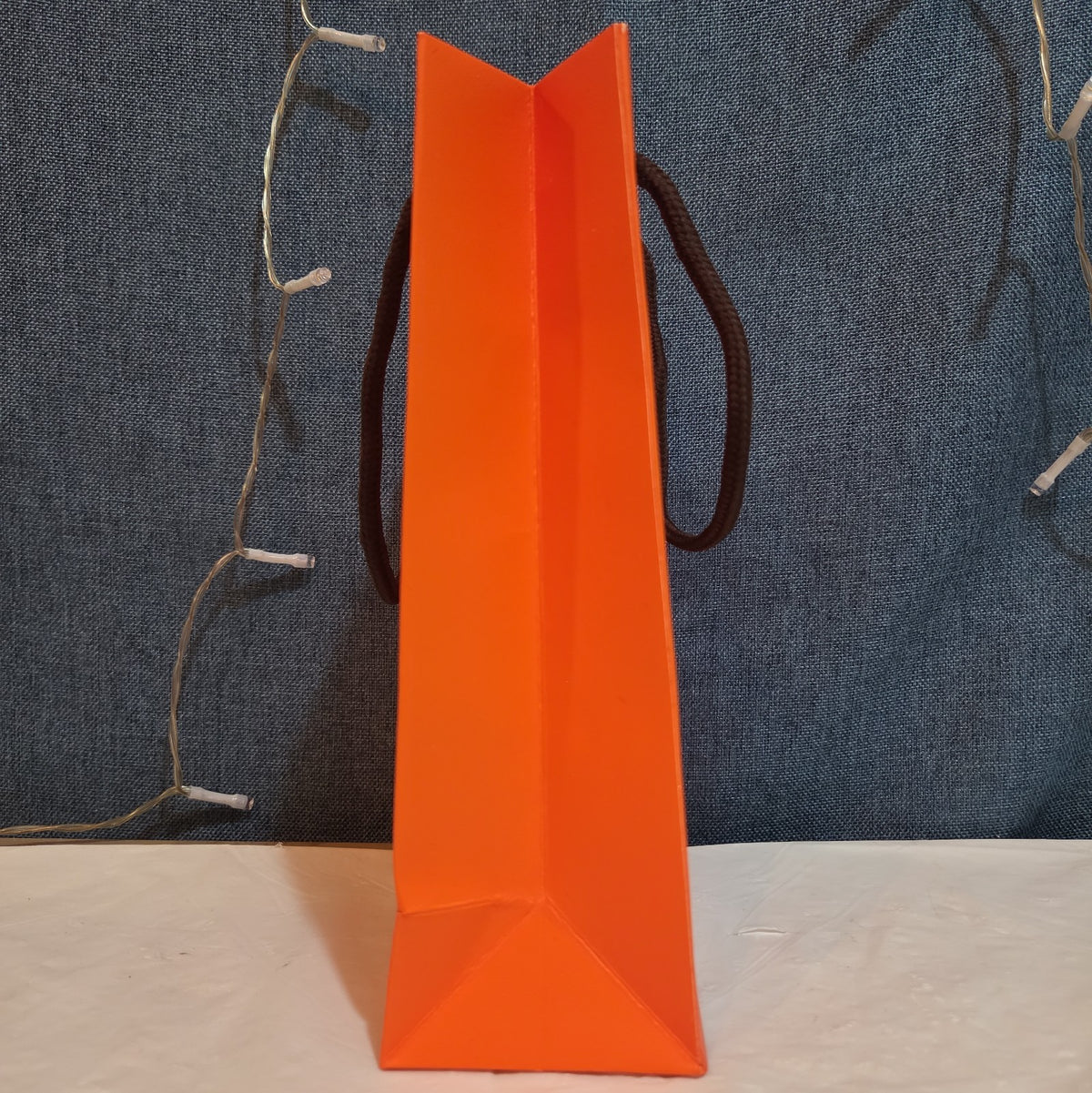 Hermes Small Orange Shopping Bag Authentic Paper Gift Tote Luxury Decor