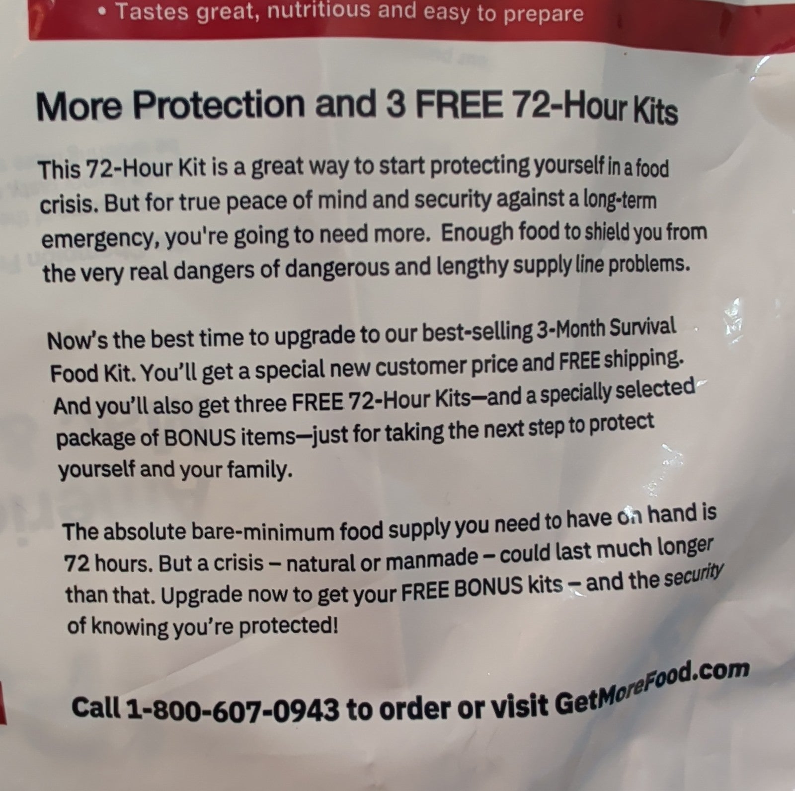 4Patriots 72-Hour Survival Food Kit Emergency MRE Supply