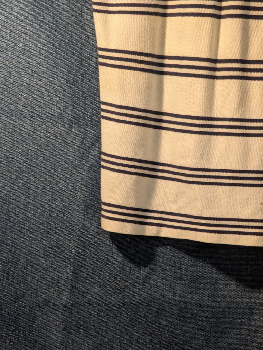 Vintage 90s Polo Ralph Lauren Shirt Men's Large Cream Navy Stripe 