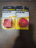 2 Central Pneumatic Inline Spray Gun Filters | Water Trap 1/4" NPT | NOS 88224