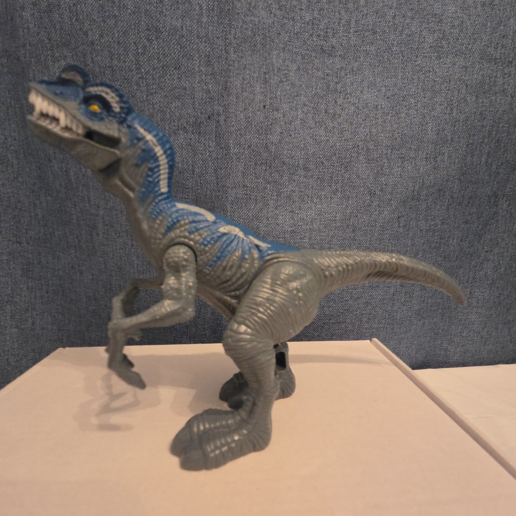 Chap Mei Dino Valley Velociraptor Figure Blue Stripe Replacement Animal Planet 7