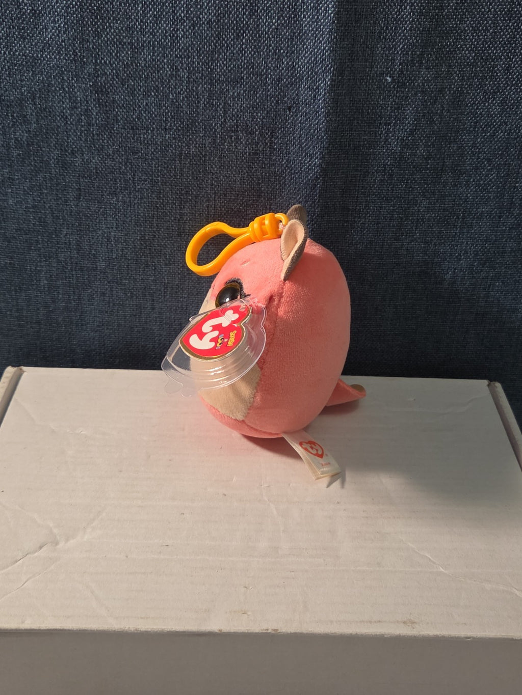 TY Roxie the Fox Squish-A-Boos Mini 3" Clip Plush MWMT with Tag Protector NEW