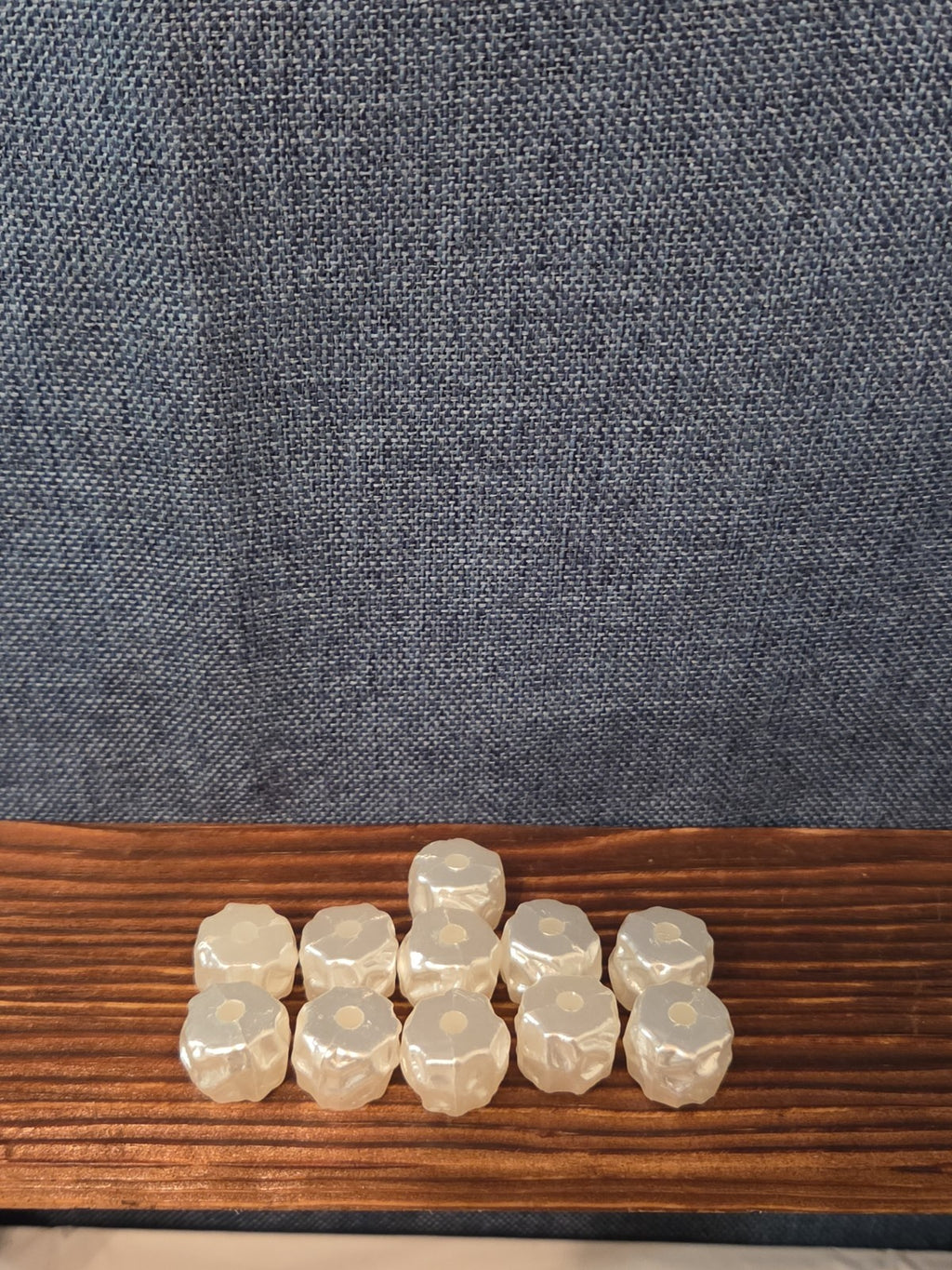 Chunky White Faux Pearl Beads 11pc Craft