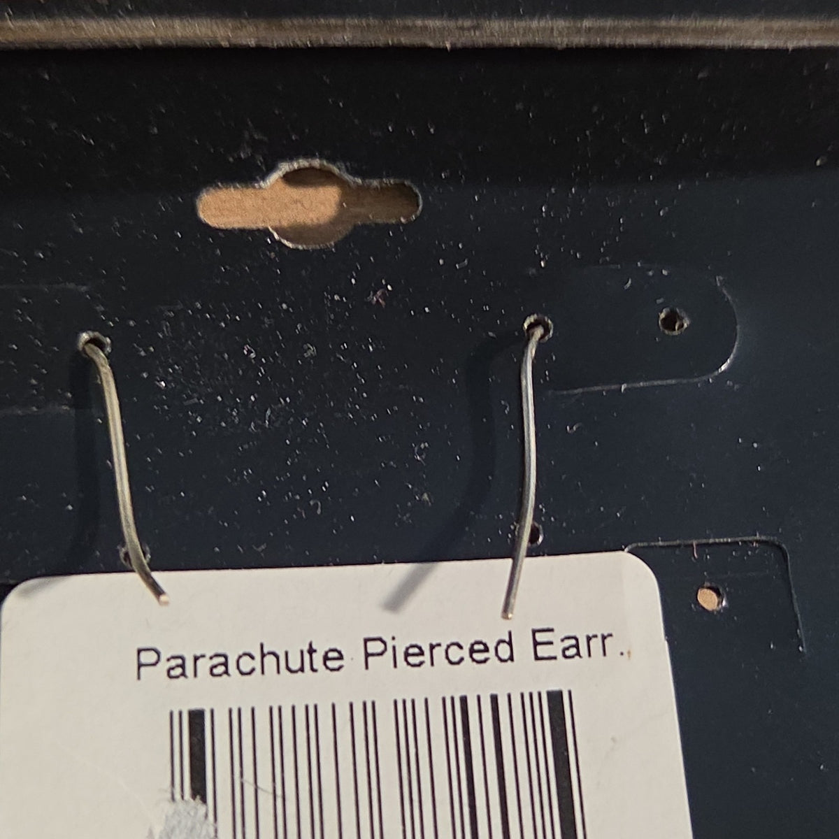 Traci Lynn Parachute Drop Earrings Silver Tone Brushed Dangle