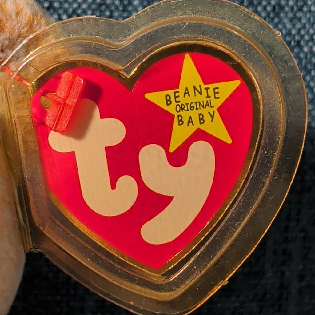 1999 Signature Bear Ty Beanie Baby Retired MWMT with Tag Protector Ginger Bear