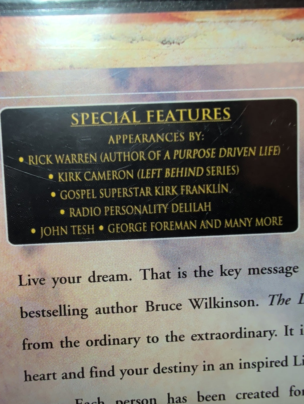 The Dream Giver DVD 2004 Bruce Wilkinson Faith Parable Factory Sealed New